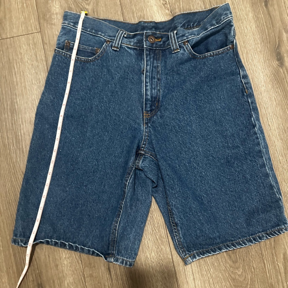 Faded Glory Vintage 100% Cotton Dark Blue High-Rise Denim Shorts
